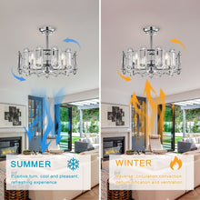 Load image into Gallery viewer, 26&quot; Chrome Ceiling Fan Light Vintage Candle Chandelier Reversible 3-speed Silent Ceiling Fan
