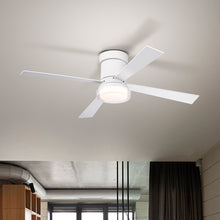 Cargar imagen en el visor de la galería, 48&quot; Matte White Simple Ceiling Fan Light Ultra-thin Ceiling Fan Dimmable
