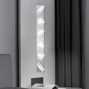 39" LED Modern Chrome Vanity Light 6 Light Acrylic Bathroom Mirror Light