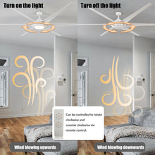 Load image into Gallery viewer, 100&quot; White Simple ABS Material 6-blade Ceiling Fan Light
