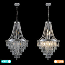 Load image into Gallery viewer, 19.7&quot; Large Luxury Crystal Chandelier High-end Chrome Chain Chandelier
