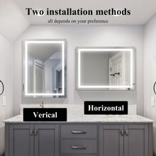 Load image into Gallery viewer, 48x 36&quot; LED Bathroom Mirror Light Anti-fog and Dimmable LED Vanity Mirror Light
