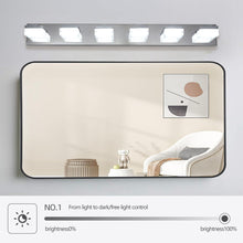 Load image into Gallery viewer, 38.2&quot; Chrome Vanity Light Modern Bathroom LED Mirror Light Rectangular 6 Lights
