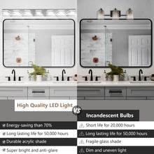 Load image into Gallery viewer, 45.3&quot; LED Modern Chrome Vanity Light Bathroom Acrylic Mirror Front Light Rectangular 7 Lights
