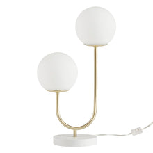 Load image into Gallery viewer, Metal 2-Light Globe Table Lamp
