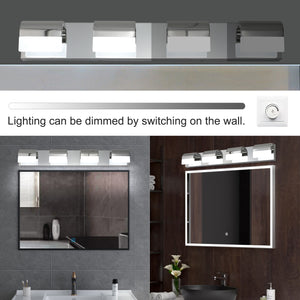 29.9" Bathroom LED Mirror Light Dressing Table Mirror Front Light 4 Wall Lights