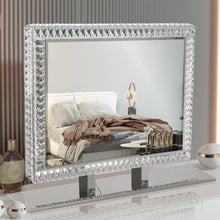 Load image into Gallery viewer, 35x28” LED Crystal Vanity Mirror Bathroom Wall Mirror Dimmable LED Vanity Mirror Light
