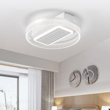 Charger l&#39;image dans la galerie, 19.7&quot; Dimmable LED Bladeless Fan Light White Simple Ceiling Light
