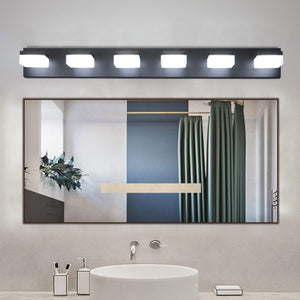 38.2" Vanity Light Modern Bathroom LED Mirror Light Rectangular 6 Lights