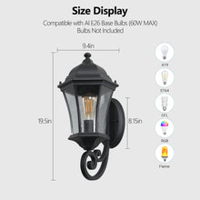 Load image into Gallery viewer, Outdoor Waterproof Glass Retro Light Sensing Wall Lamp Outdoor Lighting Decoration
