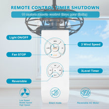 Load image into Gallery viewer, 18.1&quot; Caged Ceiling Fan with  Remote Control,Timer, 3 Speeds Indoor Ceiling Fan
