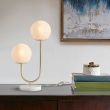 Load image into Gallery viewer, Metal 2-Light Globe Table Lamp
