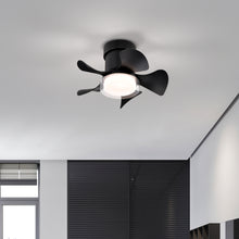 Load image into Gallery viewer, 21&#39;&#39; Low Noise Matte Black ABS Blade Remote Ceiling Fan with LED Light (Matt Black)
