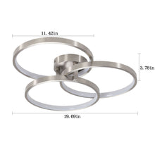 Load image into Gallery viewer, 19.69&quot; Modern Three-Ring Ceiling Light Ring Chandelier
