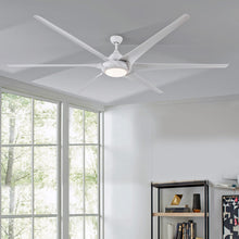 Load image into Gallery viewer, 100&quot; White Simple ABS Material 6-blade Ceiling Fan Light
