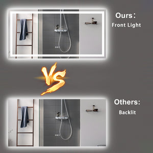 72x 36" LED Bathroom Mirror Light Anti-fog and Dimmable LED Vanity Mirror Light