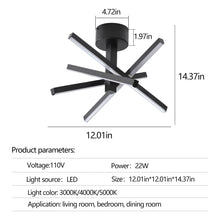 Lade das Bild in den Galerie-Viewer, 12.01&quot; Nordic Style Black Chandelier Modern Simple Embedded Chandelier
