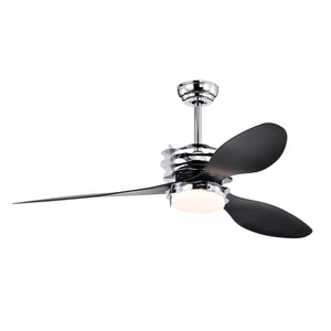 52'' ABS Blades Ceiling Fan with Lights and Remote (6 Speeds Adjustable) , DC Motor Modern Ceiling Fan with 3 Abs Fan Blades & 2 down Rods, Indoor Ceiling Fan with Light