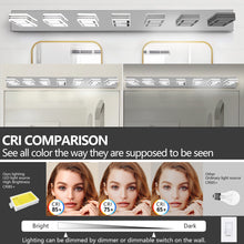 Load image into Gallery viewer, 45.3&quot; LED Modern Chrome Vanity Light Bathroom Acrylic Mirror Front Light Rectangular 7 Lights
