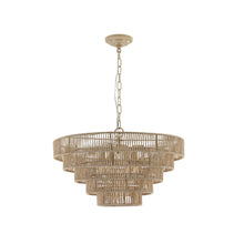 Charger l&#39;image dans la galerie, 23.6&quot; Bohemian Style Braided Chandelier 5 Layer Rattan Wood Chandelier Minimalist Living Room Chain Chandelier
