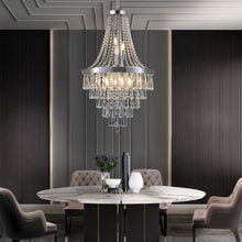 Load image into Gallery viewer, 19.7&quot; Large Luxury Crystal Chandelier High-end Chrome Chain Chandelier
