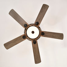 Load image into Gallery viewer, 52 Inch Farmhouse 3 Lights Ceiling Fan with 5 Wood Blades, Two-color fan blade, AC Motor, Remote Control, Reversible Airflow, Multi-Speed, Adjustable Height, Traditional Ceiling Fa (No include Bulbs)
