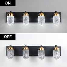 Load image into Gallery viewer, 24.8&quot; LED Dressing Table Crystal Wall Light Modern Bathroom Mirror Front Light 4 Lights
