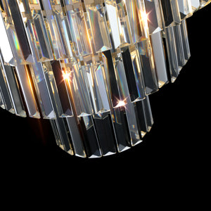 19.7" Luxury K9 Crystal Chandelier Modern Gold Chain Chandelier 4 Tier Crystal Chandelier