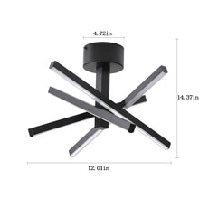 Load image into Gallery viewer, 12.01&quot; Nordic Style Black Chandelier Modern Simple Embedded Chandelier
