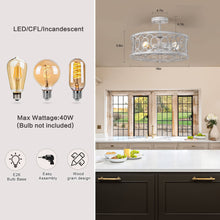 Load image into Gallery viewer, 18&quot; Recessed Ceiling Fan Light Farmhouse Style Pendant Light
