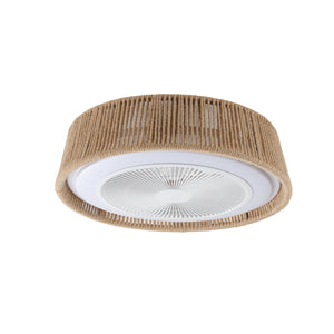 21" Bohemian Style LED Dimmable Ceiling Light With Built-In Fan - Remote Control