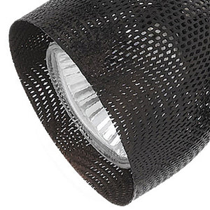 Black Round Metal Mesh Shade Track Light Head and Frame