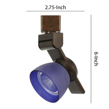 Load image into Gallery viewer, 12W Integrated Metal &amp; Polycarbonate LED Track Light (Bronze &amp; Blue)
