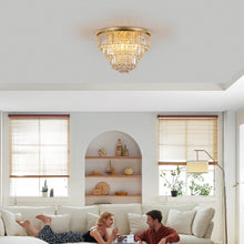 Load image into Gallery viewer, 19.7&quot; Luxury Crystal Chandelier Modern Style Crystal Light Gold Crystal Ceiling Light
