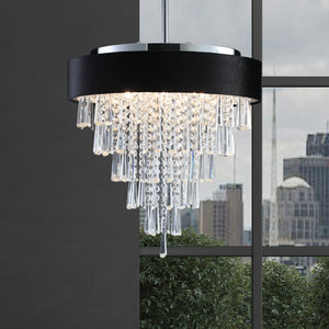 17.9" Living Room Luxury Crystal Chandelier Modern Round Crystal Lighting Luxury Home Decorative Lighting