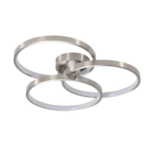 19.69" Modern Three-Ring Ceiling Light Ring Chandelier