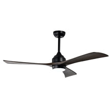 Load image into Gallery viewer, 52&quot; Matte Black + Dark Walnut Remote Control Silent Ceiling Fan Light, Reversible Ceiling Fan
