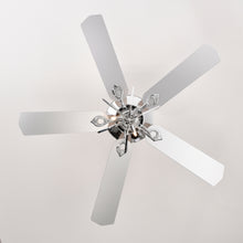 Load image into Gallery viewer, 52&quot; Dual Wood 5-Blade Crystal Ceiling Fan with Remote
