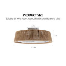 Cargar imagen en el visor de la galería, 21&quot; Bohemian Style LED Dimmable Ceiling Light With Built-In Fan - Remote Control
