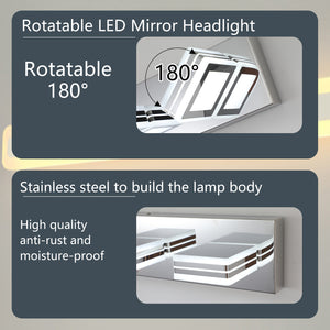 39" LED Modern Chrome Vanity Light 6 Light Acrylic Bathroom Mirror Light