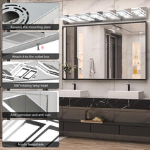 Load image into Gallery viewer, 45.3&quot; LED Modern Chrome Vanity Light Bathroom Acrylic Mirror Front Light Rectangular 7 Lights
