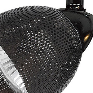 Black Round Metal Mesh Shade Track Light Head and Frame