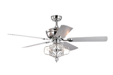 Load image into Gallery viewer, 52&quot; Chrome Crystal Chandelier American Retro Ceiling Fan Reversible 3-speed Silent Ceiling Fan
