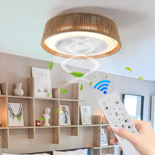 Cargar imagen en el visor de la galería, 21&quot; Bohemian Style LED Dimmable Ceiling Light With Built-In Fan - Remote Control
