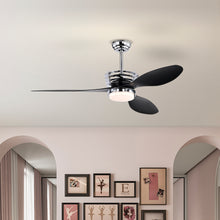 Загрузить изображение в средство просмотра галереи, 52&#39;&#39; ABS Blades Ceiling Fan with Lights and DC Remote, DC Motor Modern Ceiling Fan with 3 ABS Fan Blades &amp; 2 Down Rods, Indoor Ceiling Fan with Light
