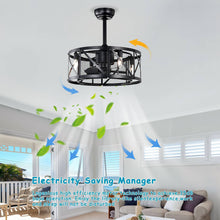 Load image into Gallery viewer, 20&#39;&#39; Industrial 5-Blade Ceiling Fan with Remote Control ,5 Abs Blades Small Size Ceiling Fan
