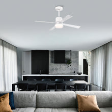 Cargar imagen en el visor de la galería, 48&quot; Matte White Simple Ceiling Fan Light Ultra-thin Ceiling Fan Dimmable
