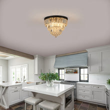 Load image into Gallery viewer, 19.7&quot; Luxury Crystal Chandelier Modern Style Crystal Light Black Crystal Ceiling Light
