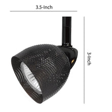 Load image into Gallery viewer, Black Round Metal Mesh Shade Track Light Head and Frame
