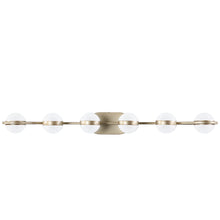 Load image into Gallery viewer, 43.3&quot; Modern Bathroom Gold Mirror Light Wall Mounted Vanity Light Globe 6 Lights
